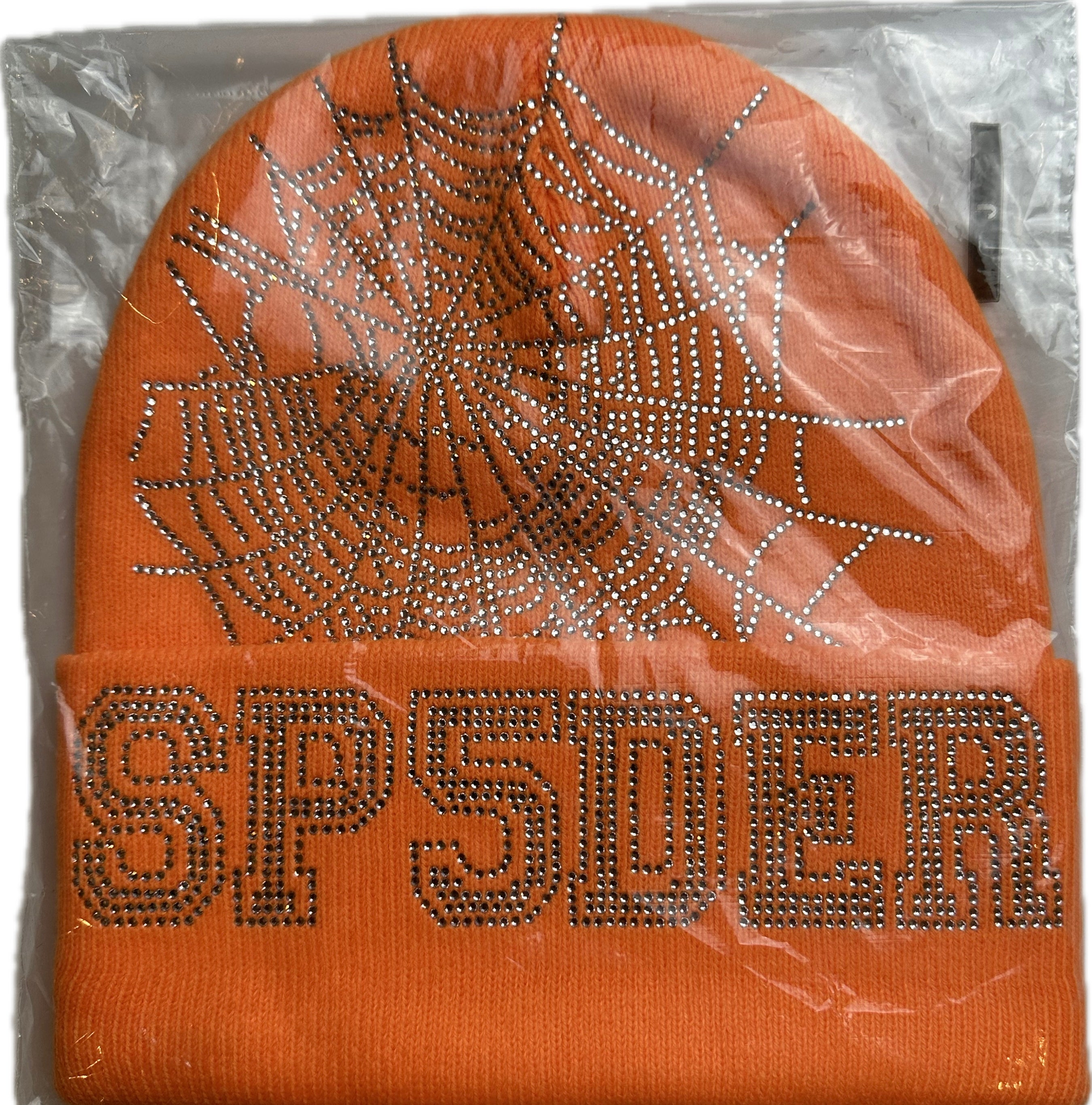 Sp5der Rhinestone Beanie