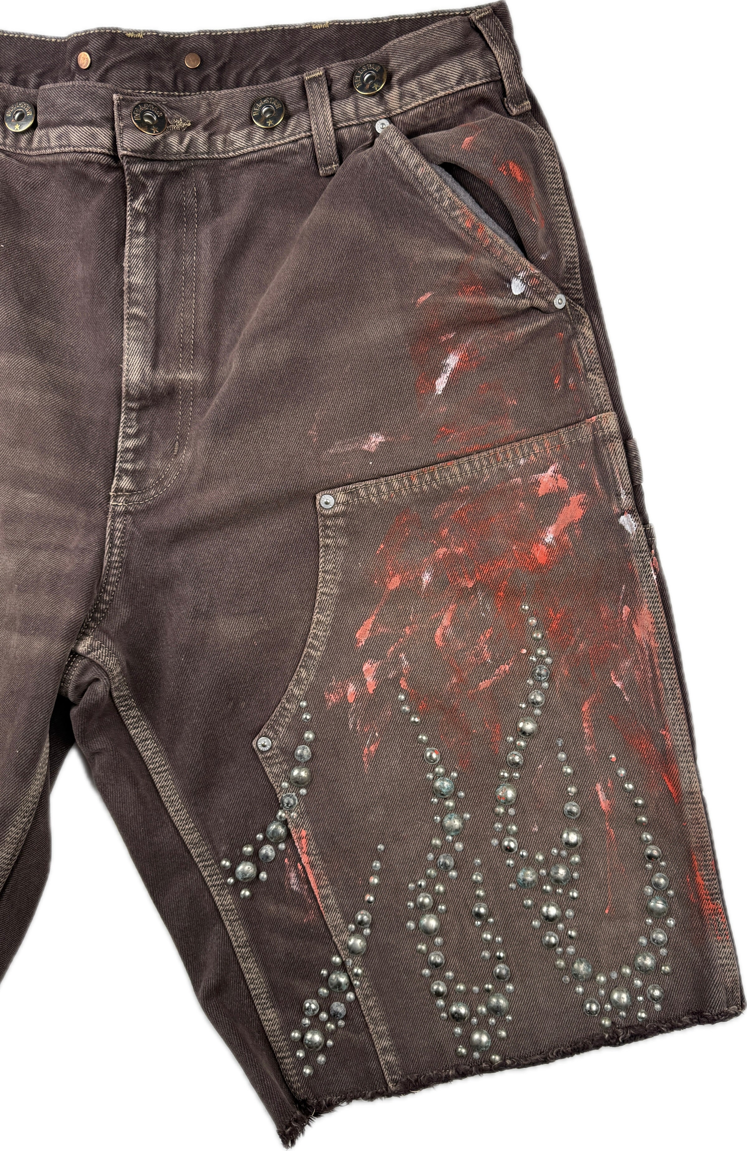 HS Studded Denim Shorts