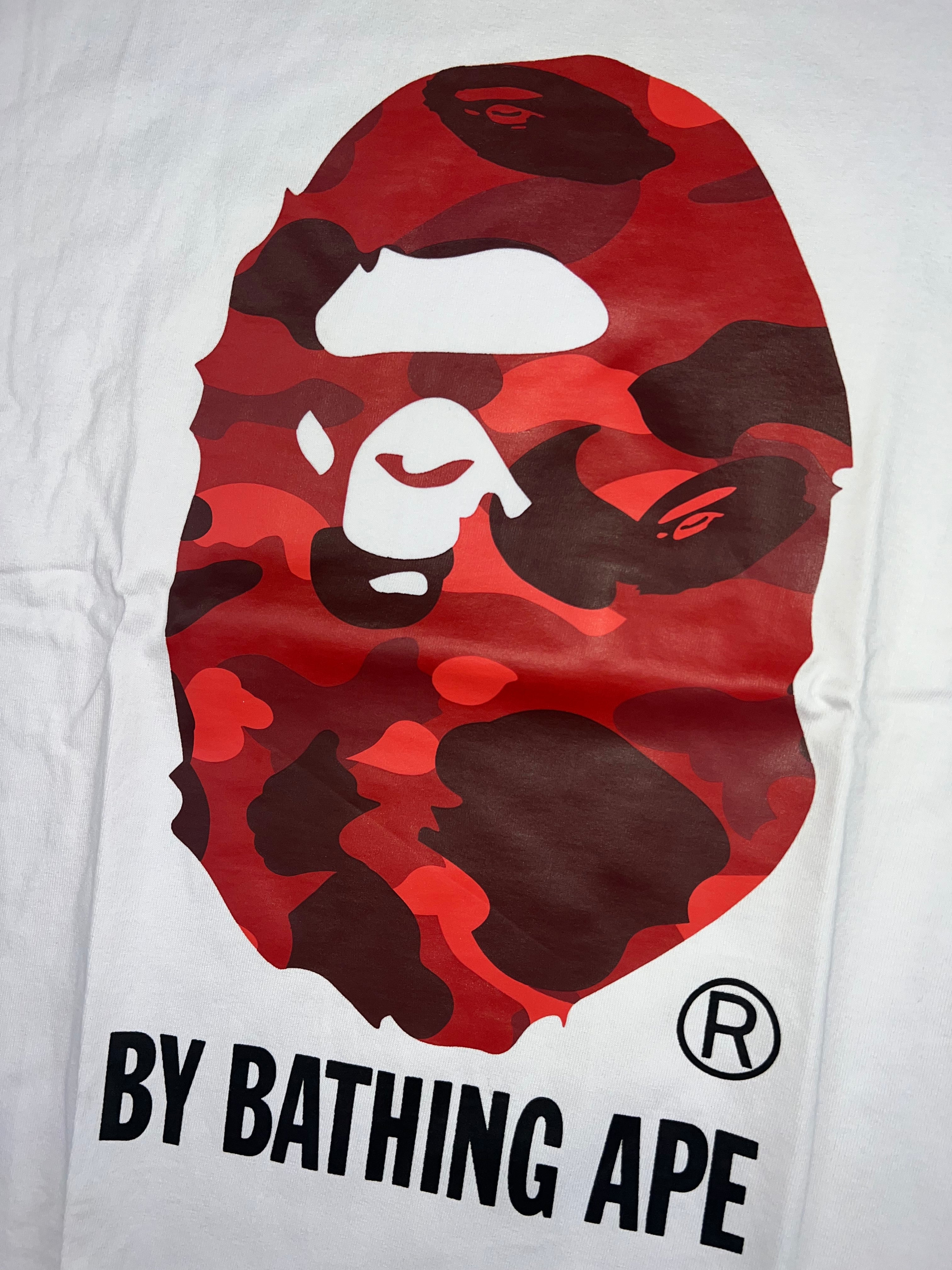 Bape Red Camo Big Ape Logo T-shirt