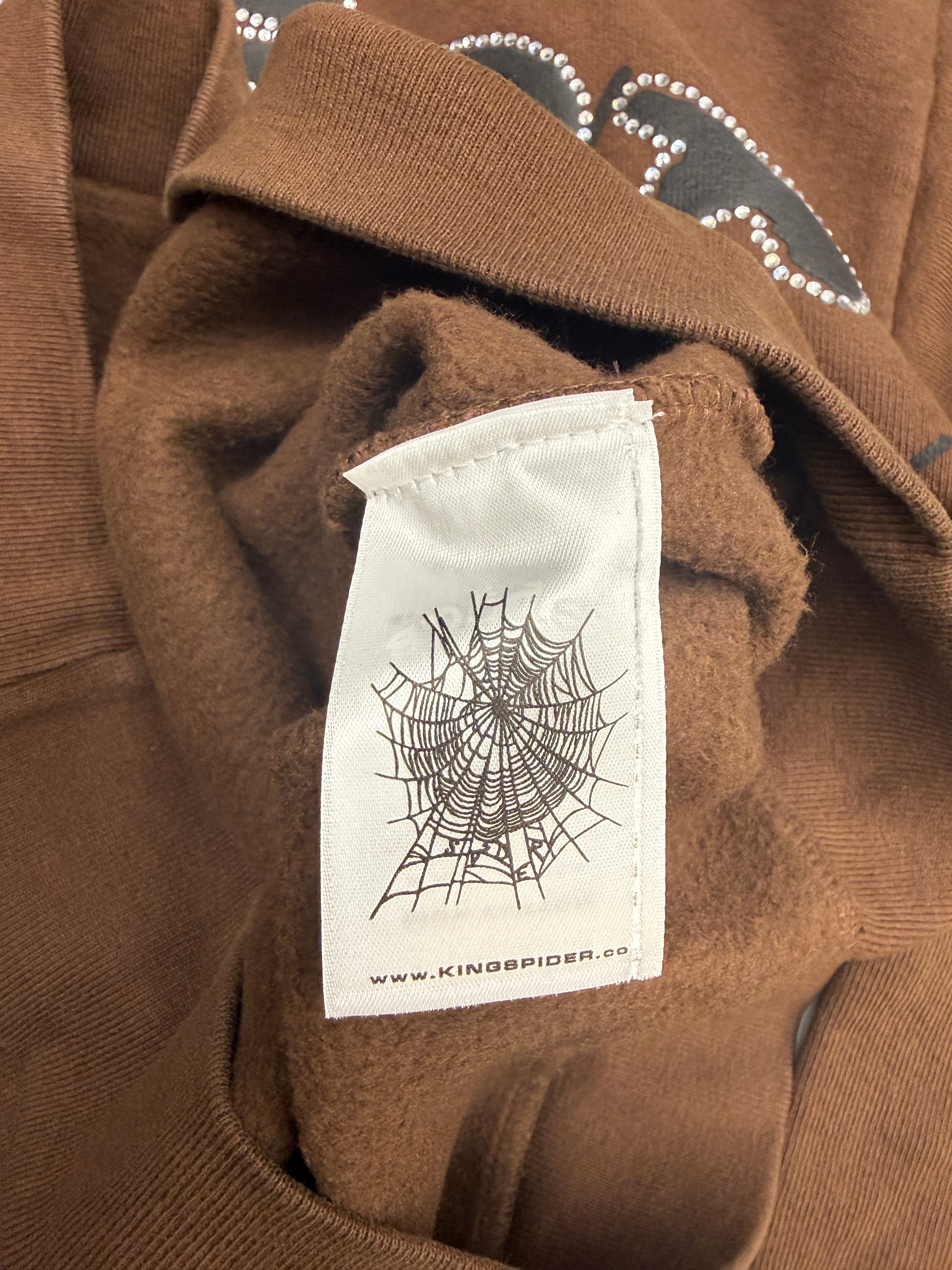 Sp5der Rhinestone OG Web Hoodie