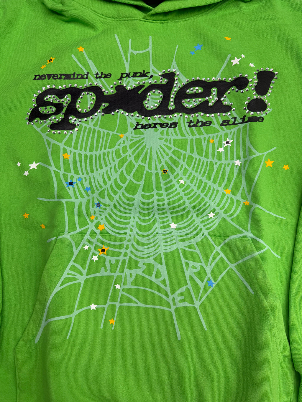 Sp5der Rhinestone P*nk V2 Hoodie