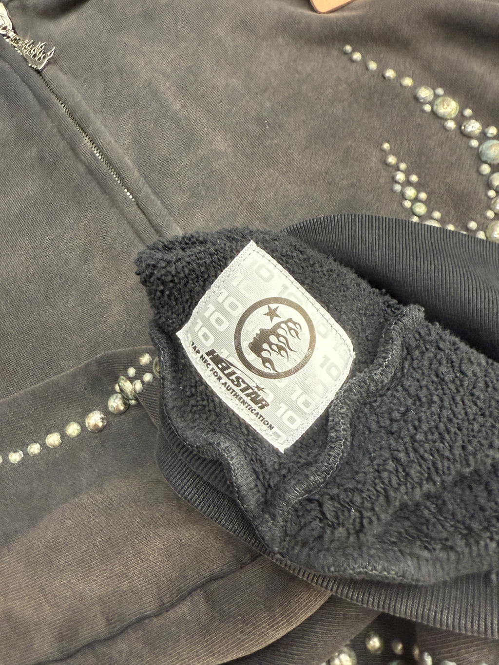HS Studded Zip Up Hoodie
