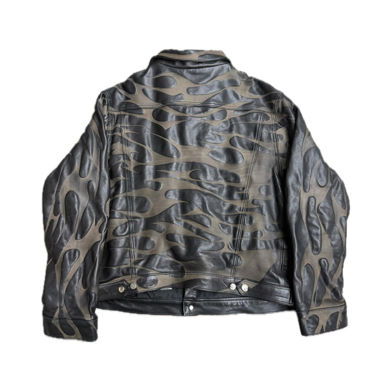 HS Tribal Leather Trucker Jacket