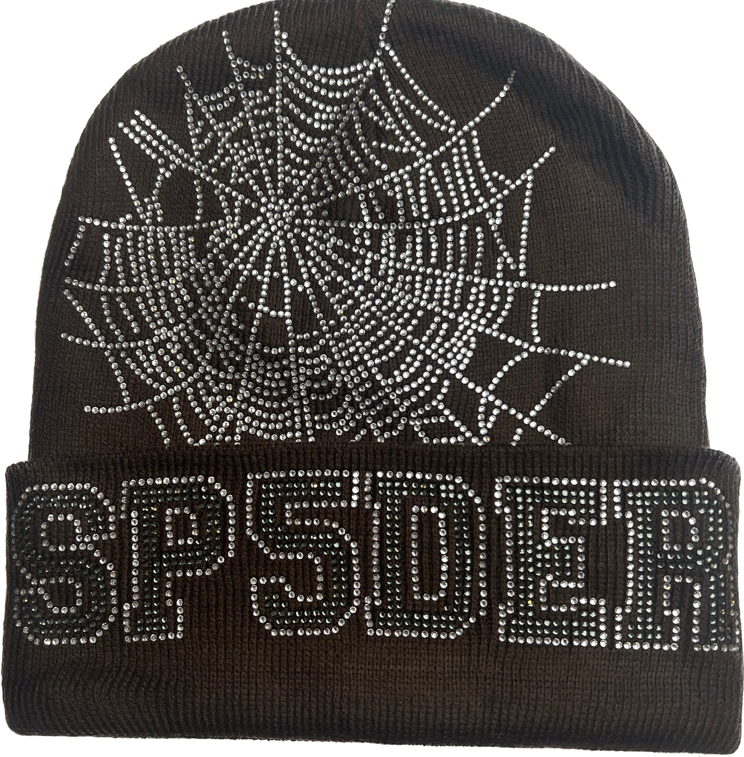 Sp5der Rhinestone Beanie