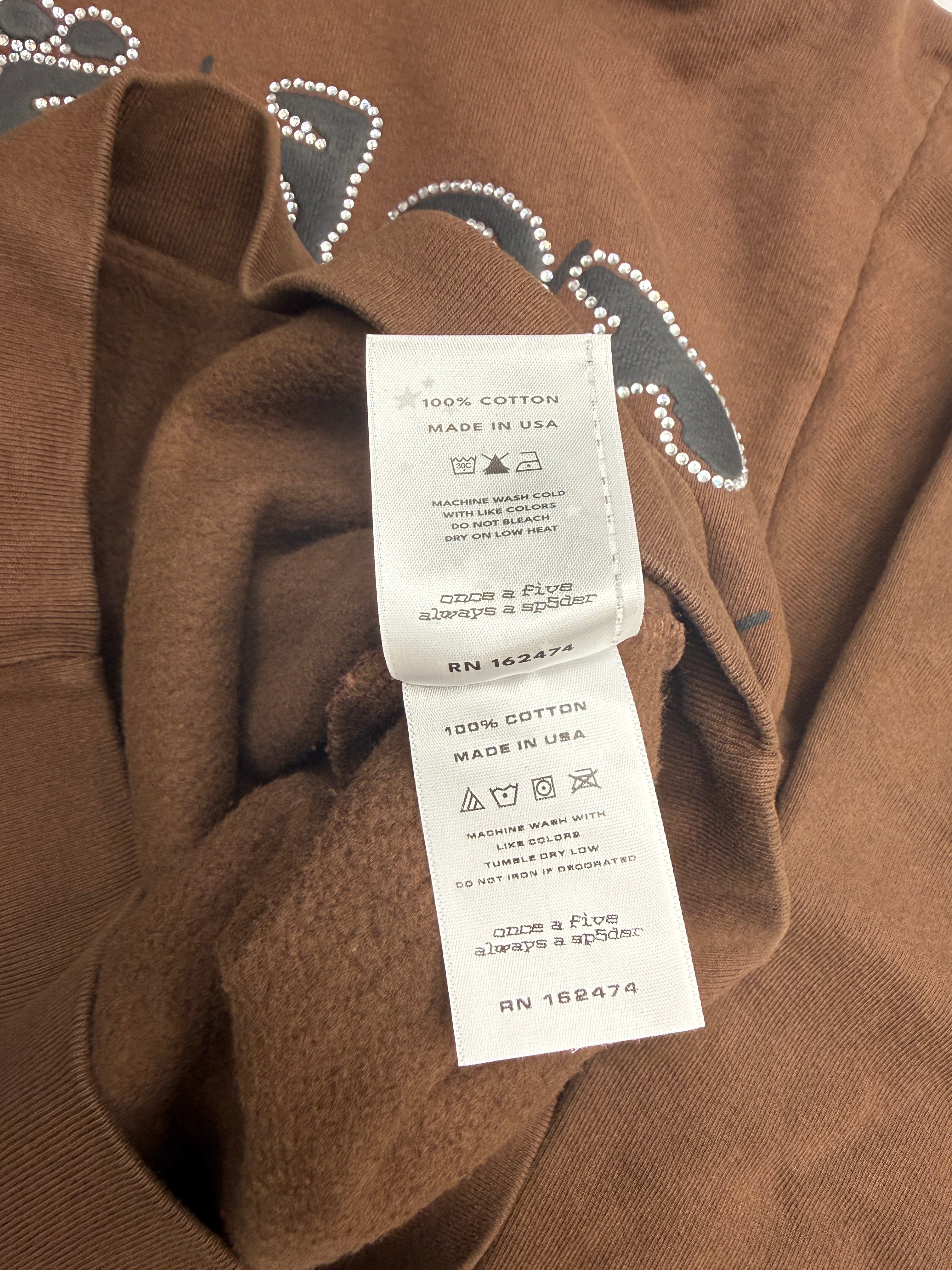 Sp5der Rhinestone OG Web Hoodie