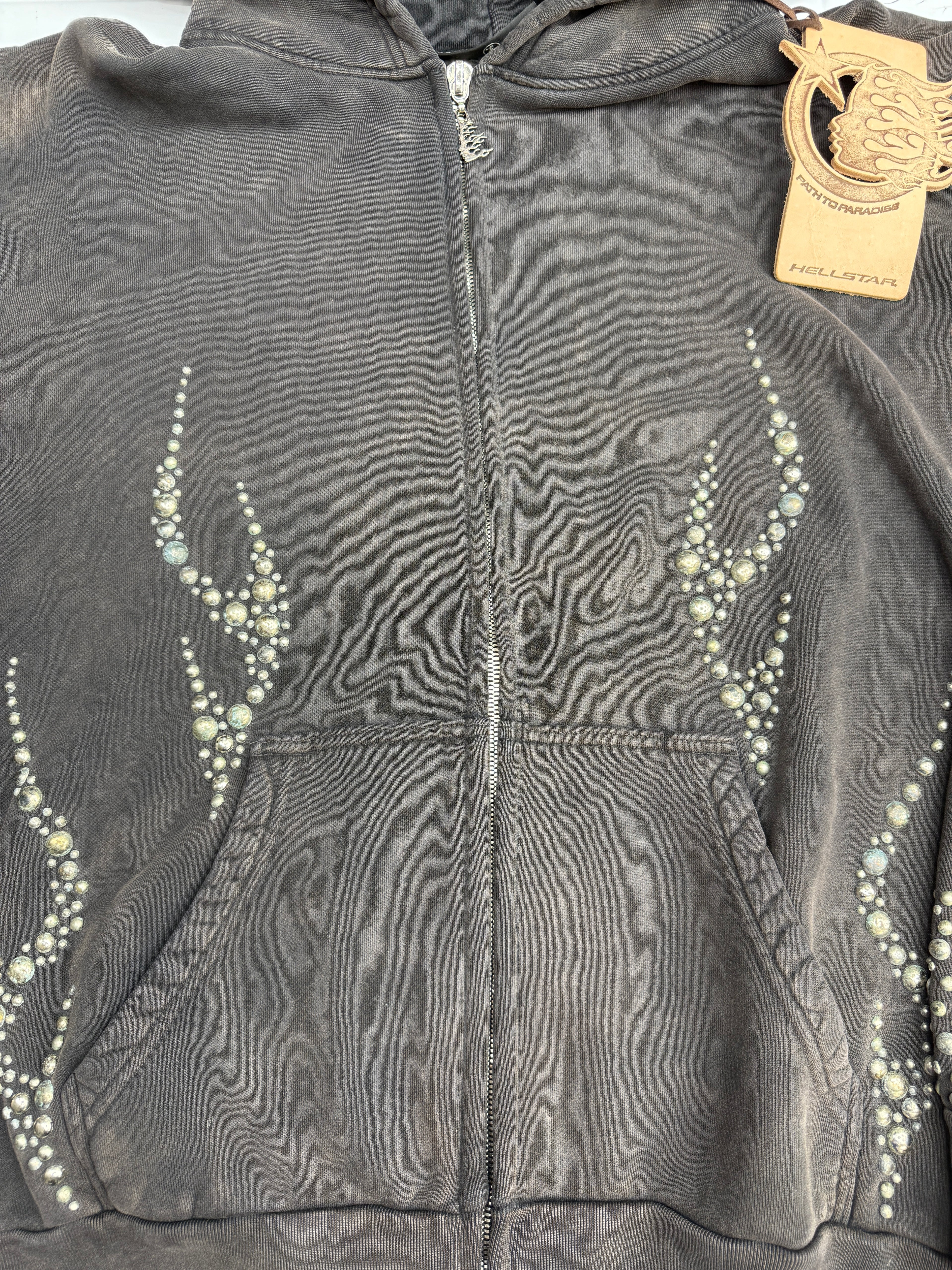 HS Studded Zip Up Hoodie