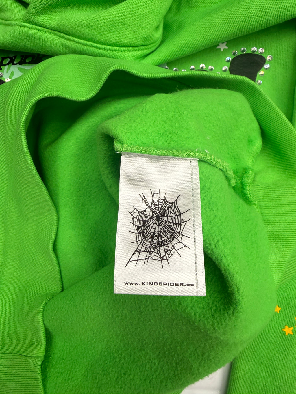 Sp5der Rhinestone P*nk V2 Hoodie