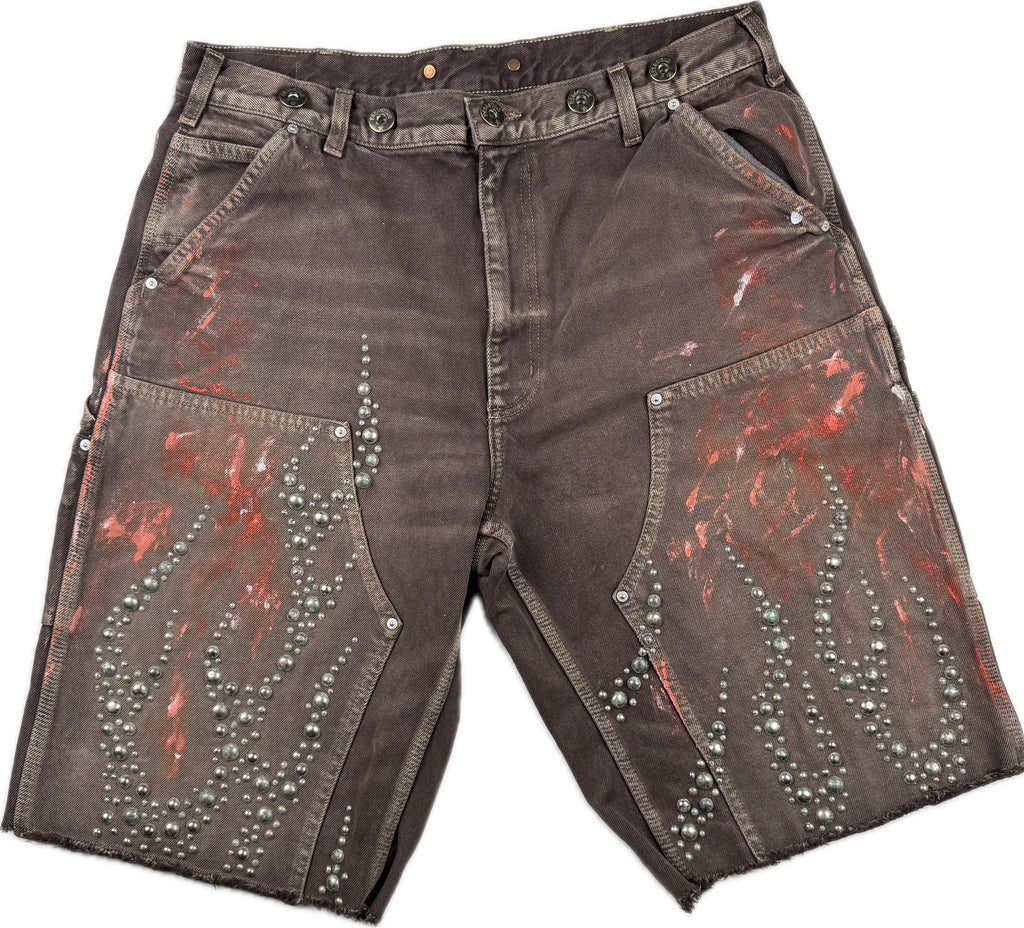 HS Studded Denim Shorts