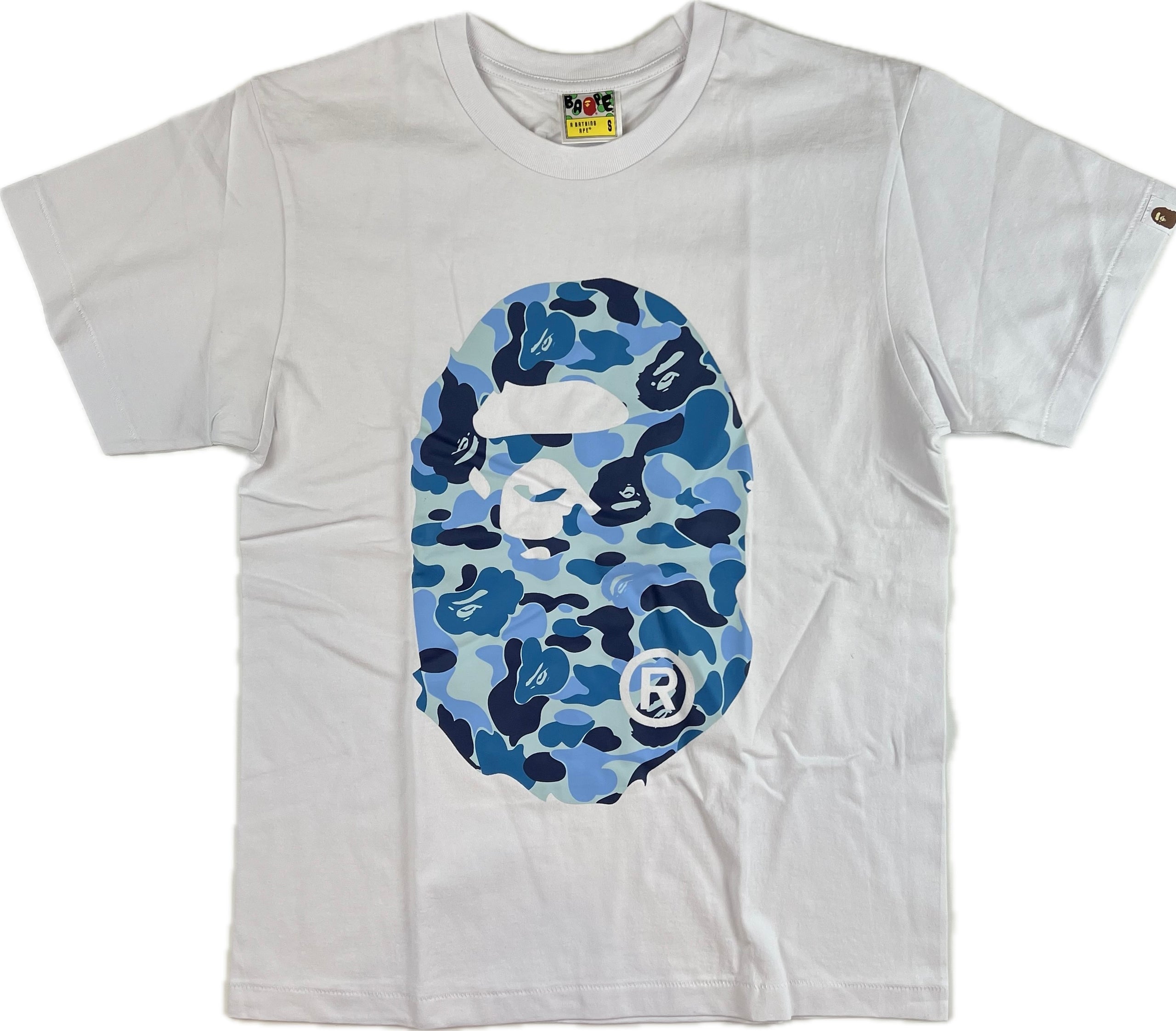 Bape Blue Camo Big Ape Logo T-shirt