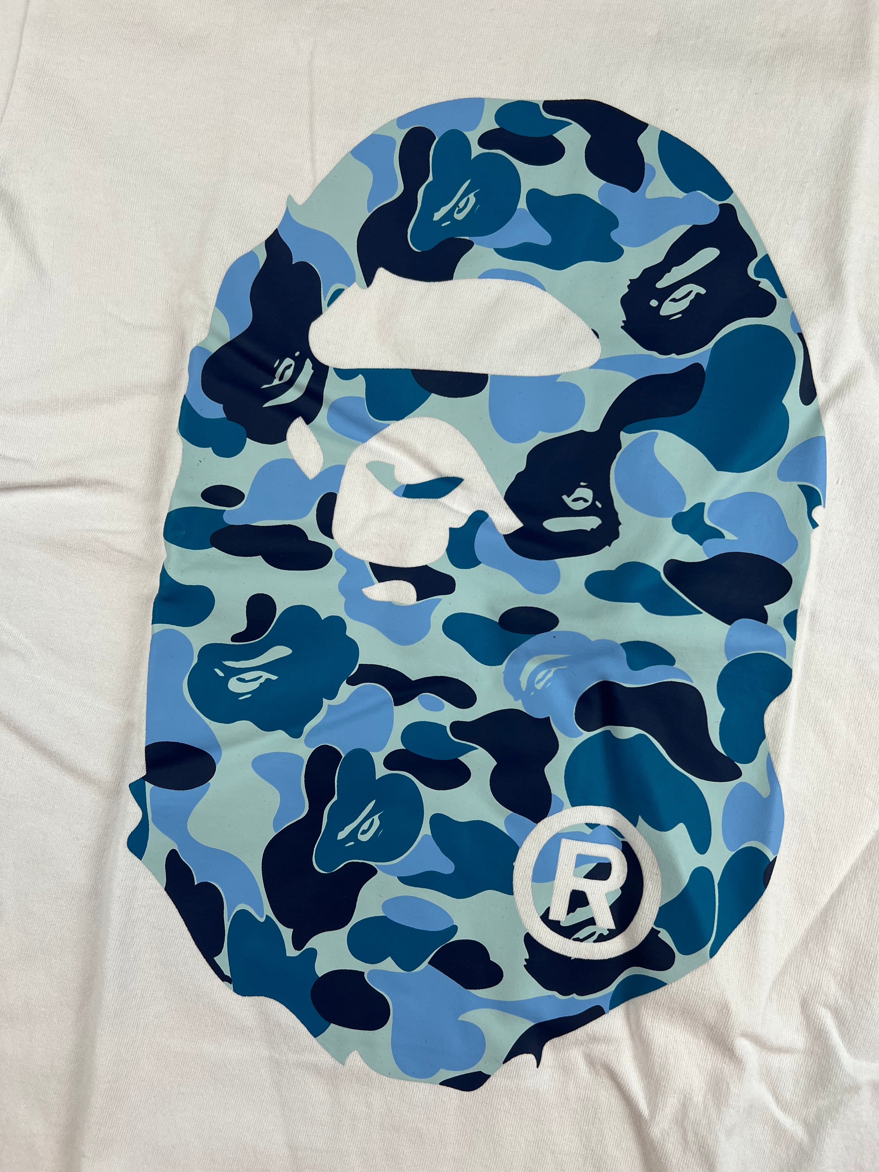 Bape Blue Camo Big Ape Logo T-shirt