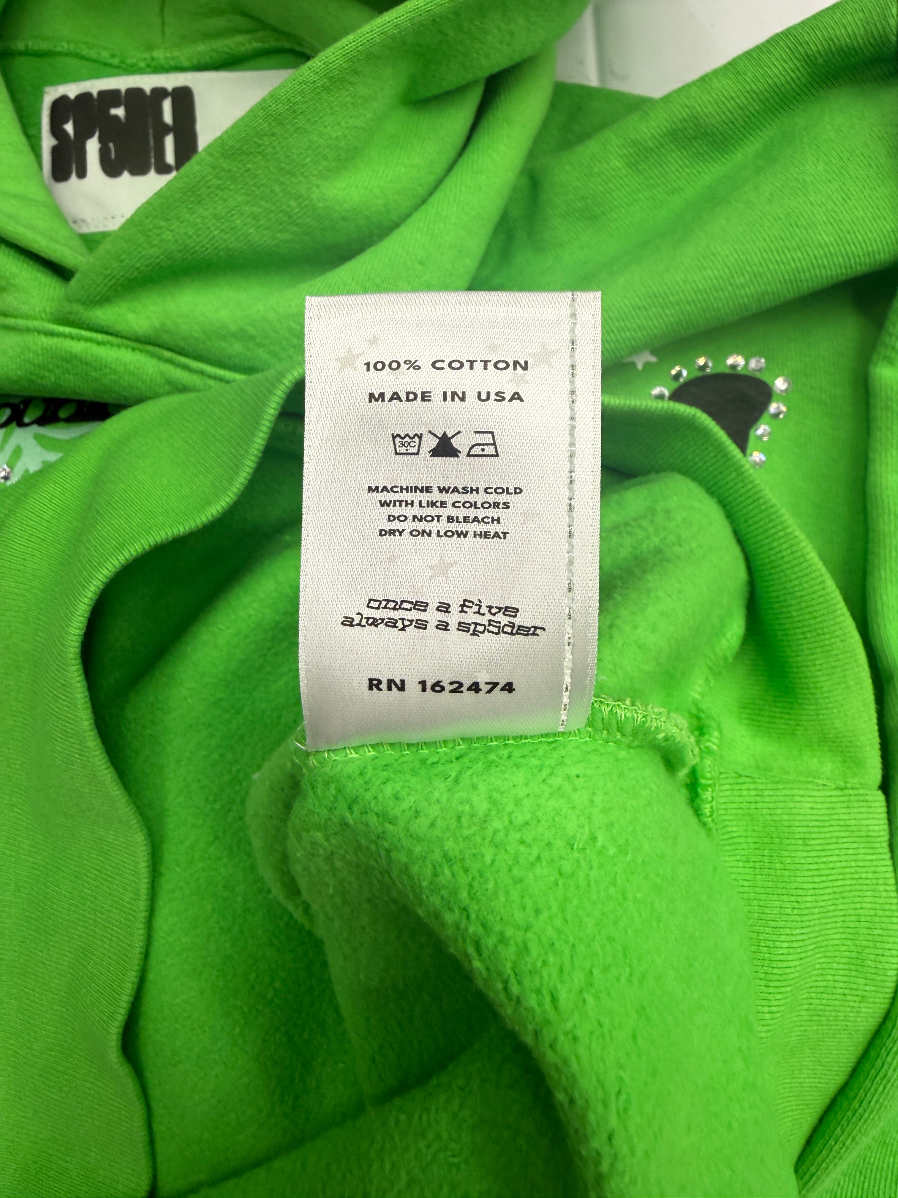 Sp5der Rhinestone P*nk V2 Hoodie