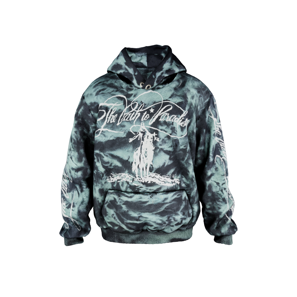 HS Green Marble Paradise Hoodie