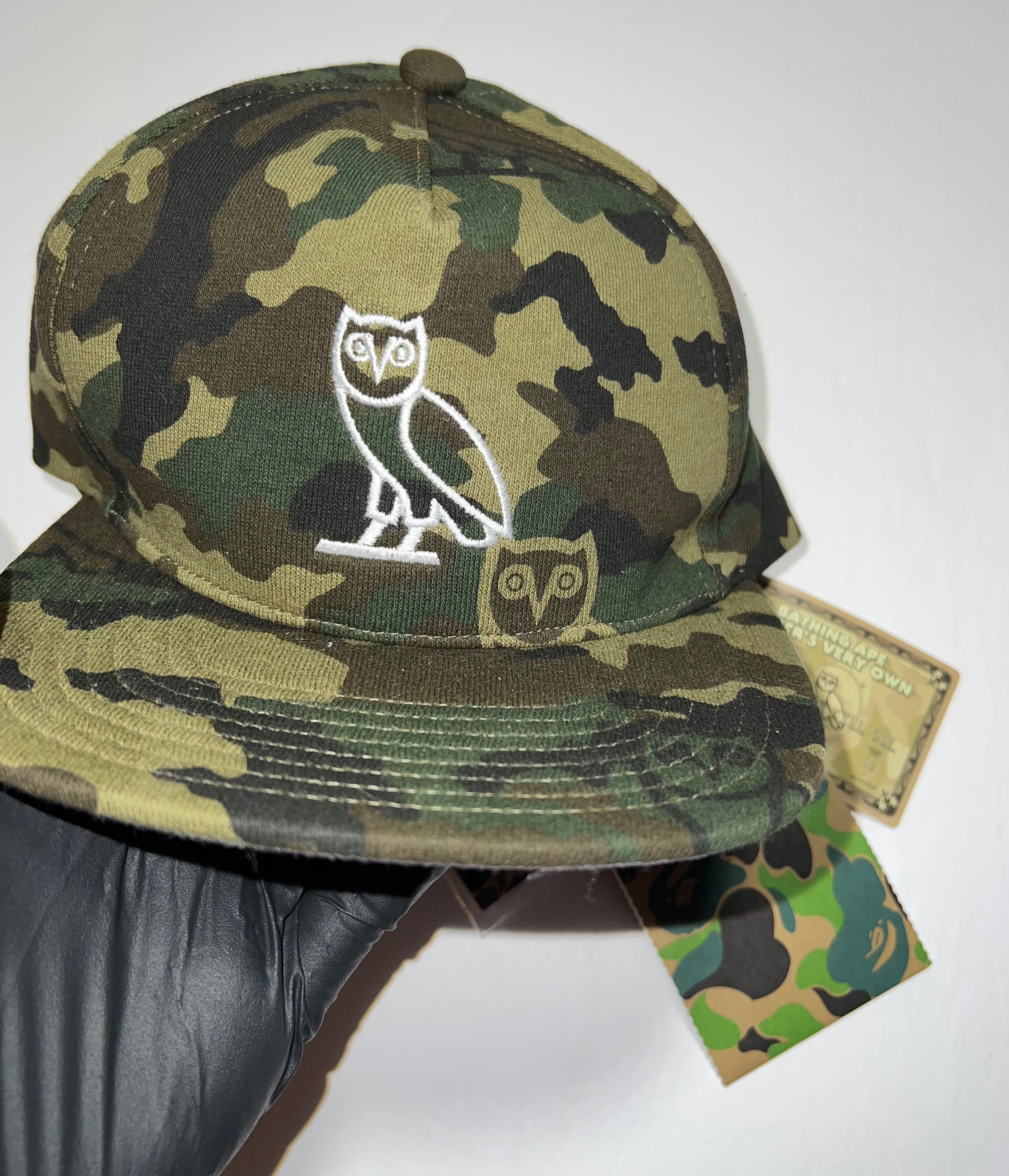 OVO x Bape Camo Trucker Hat