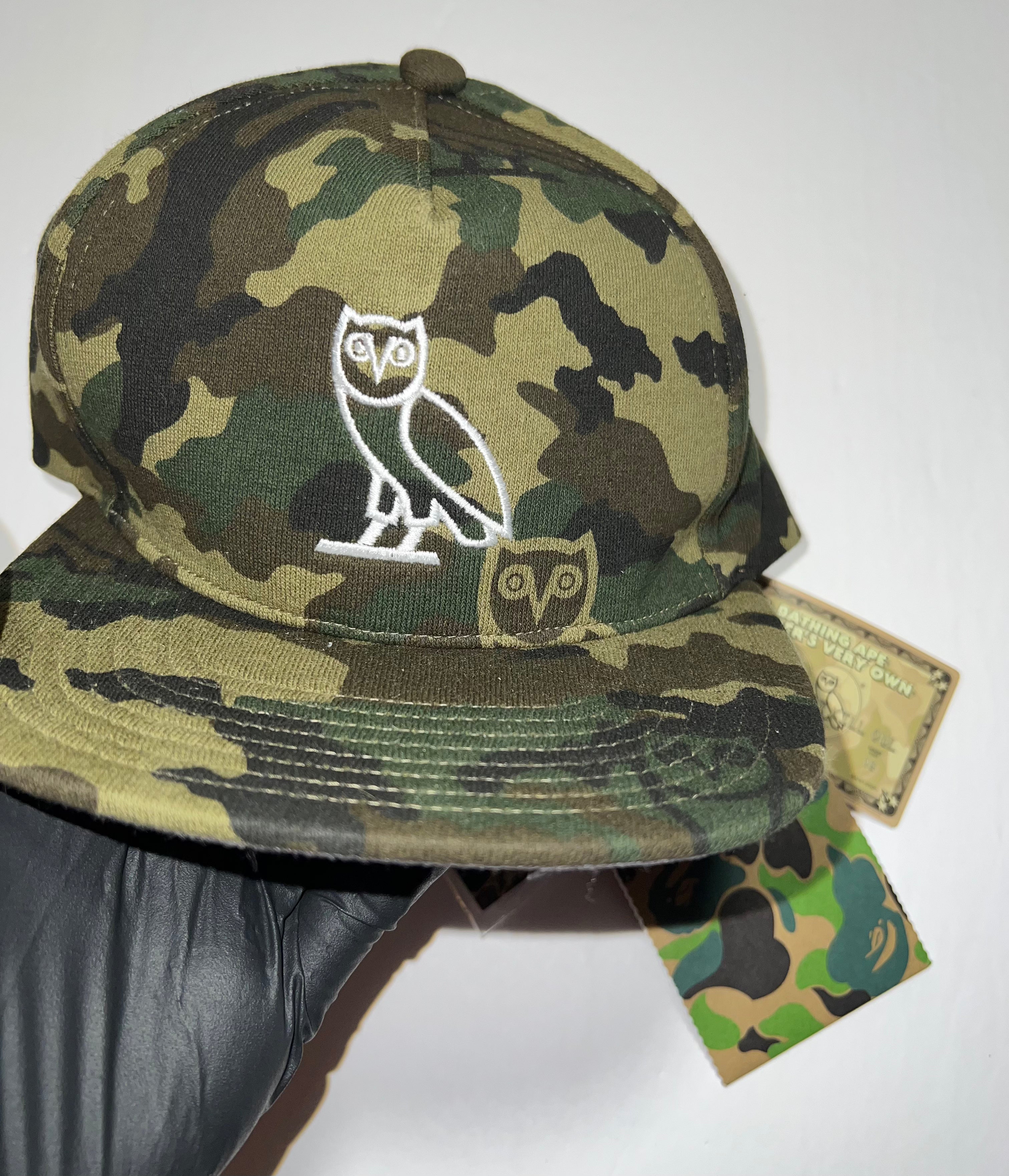 OVO x Bape Camo Trucker Hat
