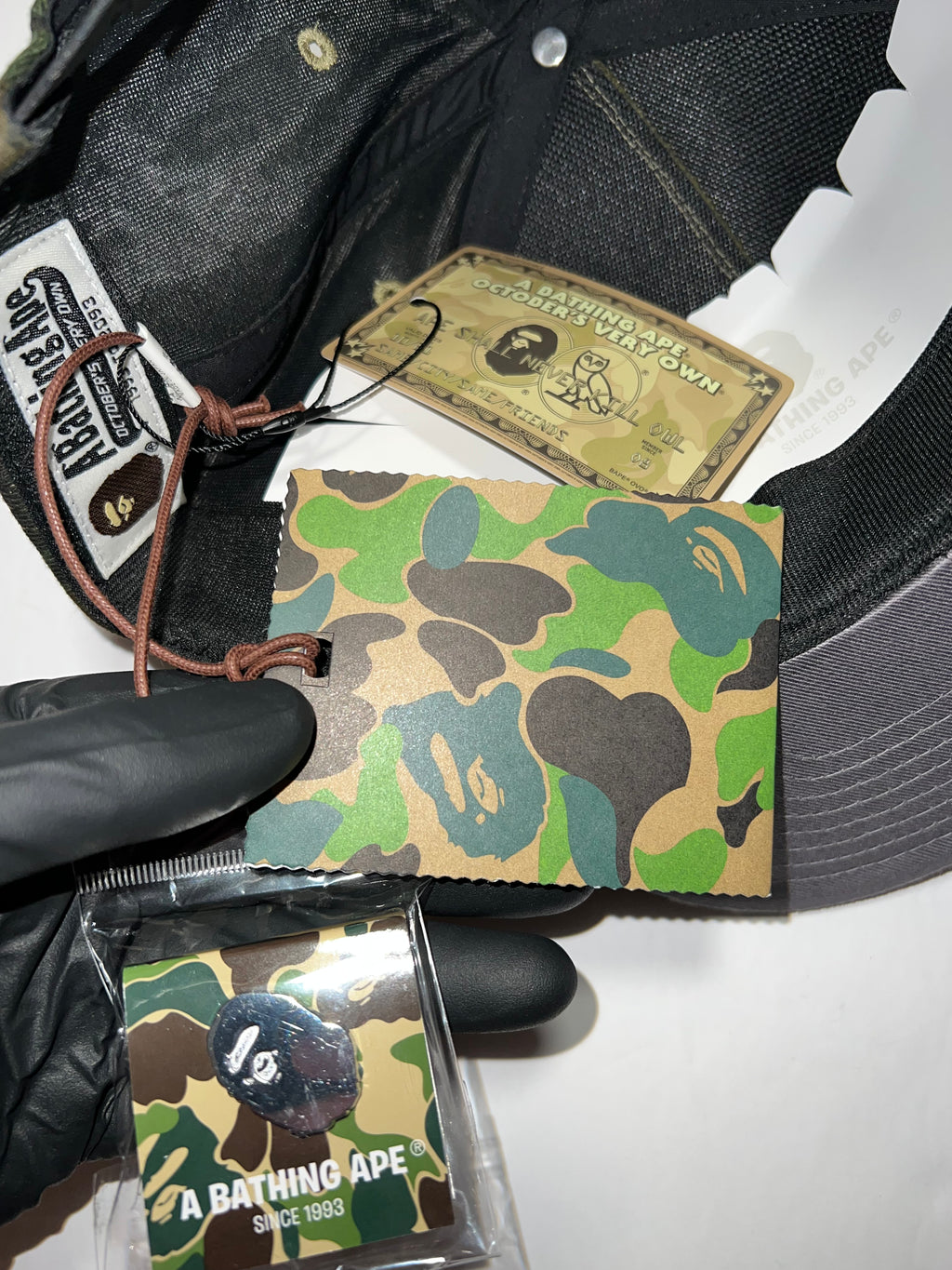 OVO x Bape Camo Trucker Hat