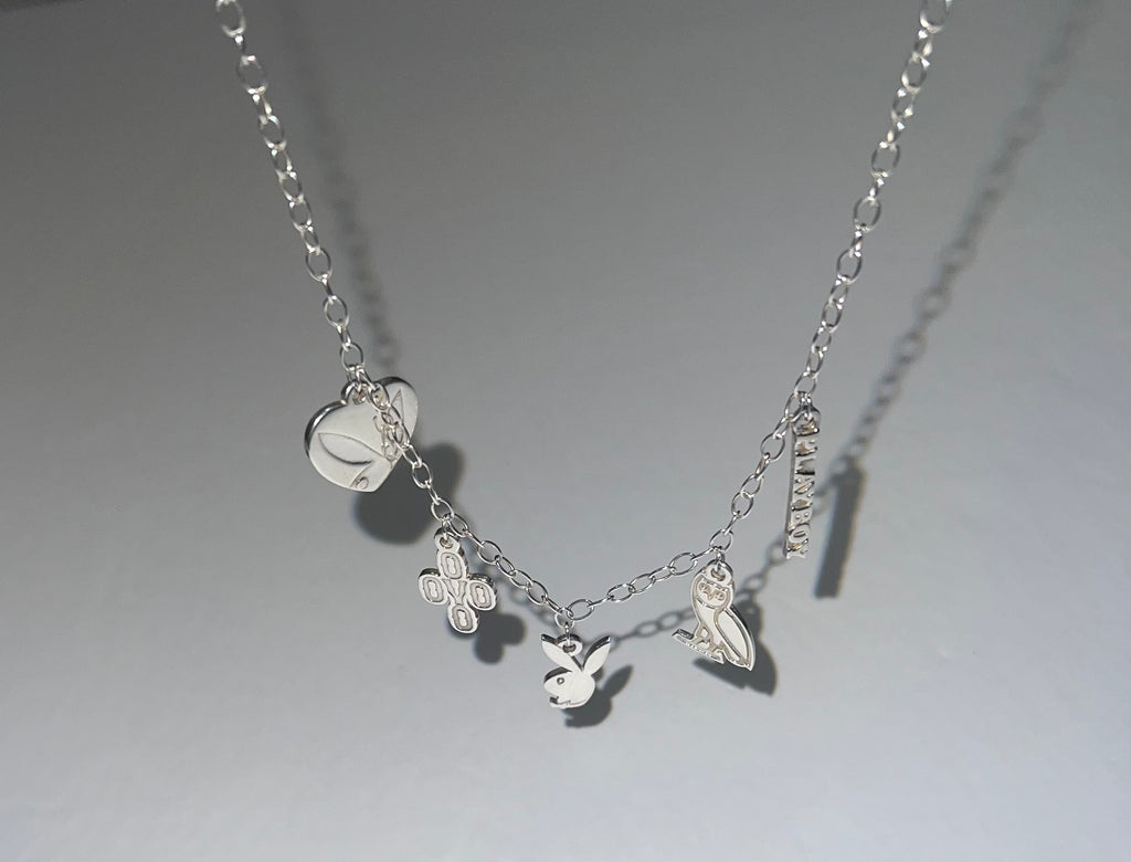 OVO x Playboy Silver Charm Necklace