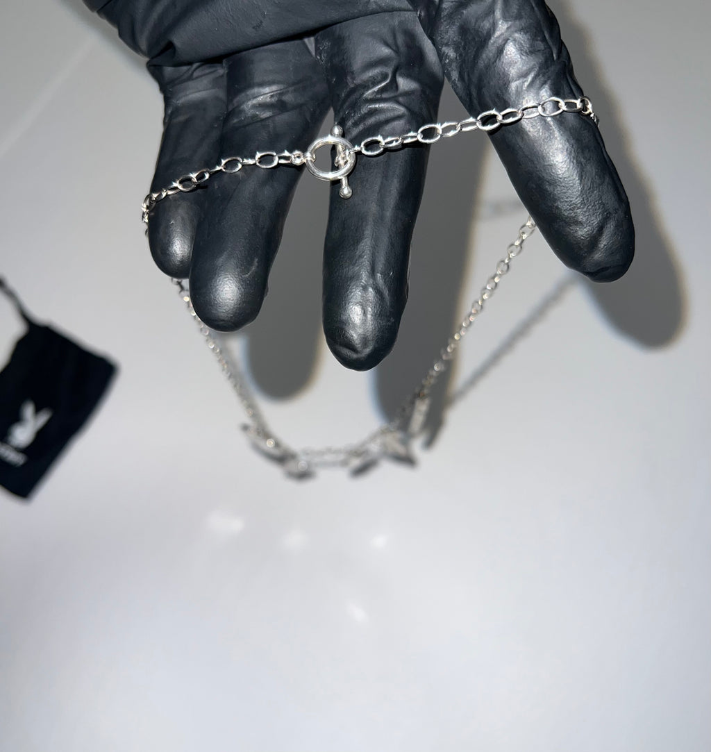 OVO x Playboy Silver Charm Necklace